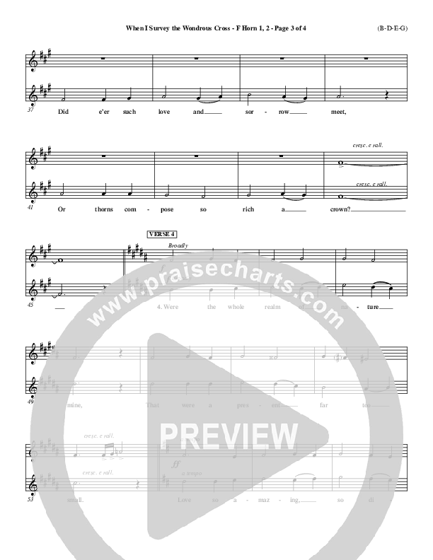 When I Survey The Wondrous Cross French Horn 1/2 ()