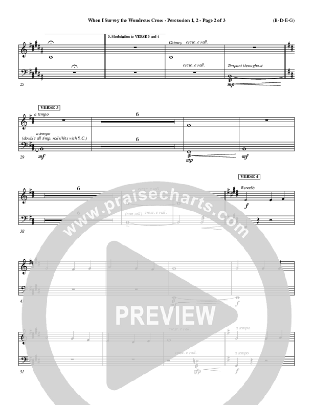 When I Survey The Wondrous Cross Percussion 1/2 ()