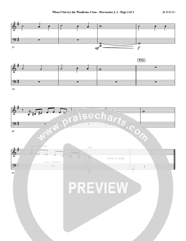 When I Survey The Wondrous Cross Percussion 1/2 ()