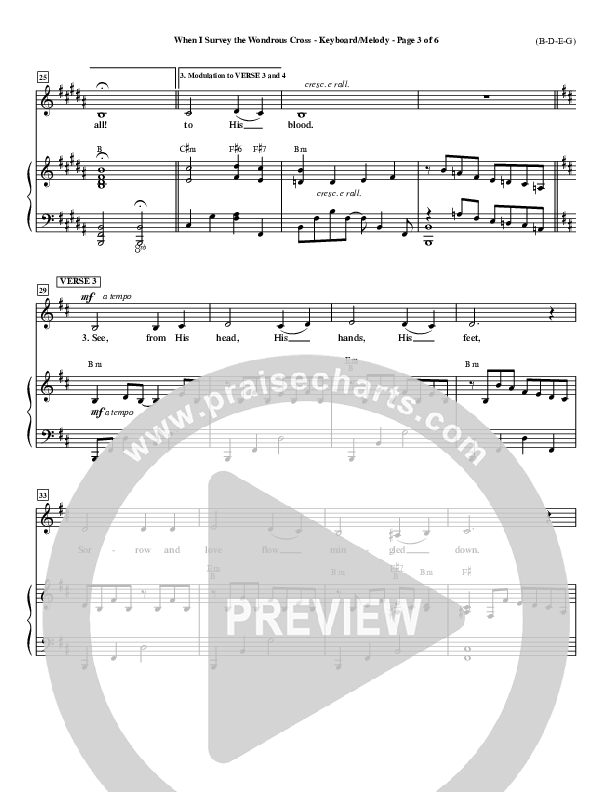 When I Survey The Wondrous Cross Piano/Vocal ()