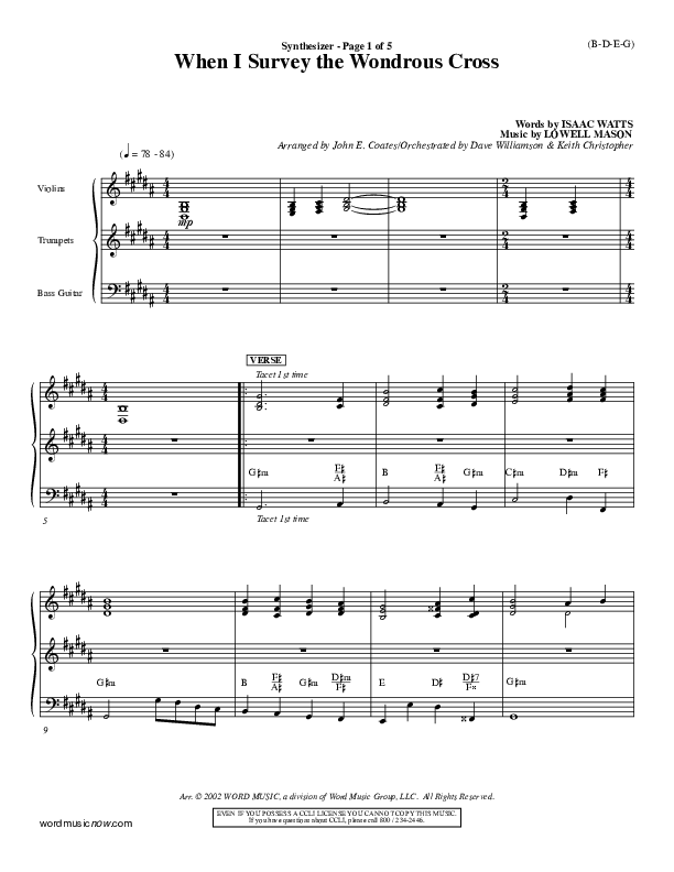 When I Survey The Wondrous Cross Synth ()