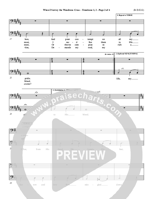When I Survey The Wondrous Cross Trombone 1/2 ()