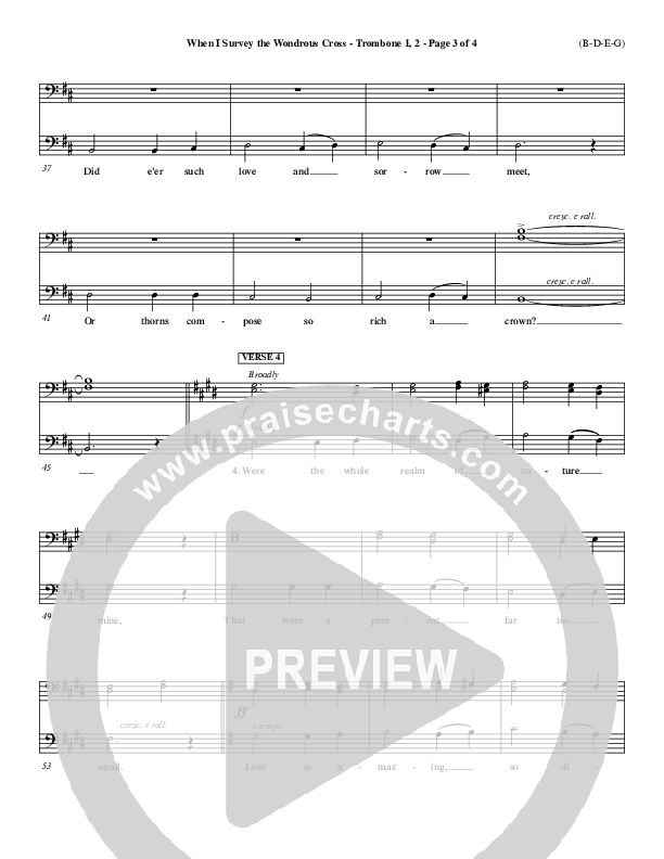 When I Survey The Wondrous Cross Trombone 1/2 ()