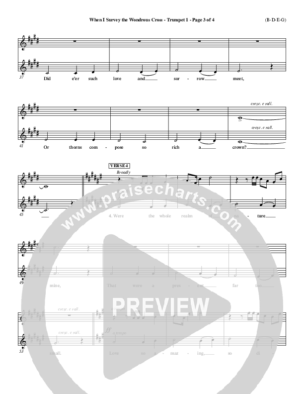 When I Survey The Wondrous Cross Trumpet 1 ()