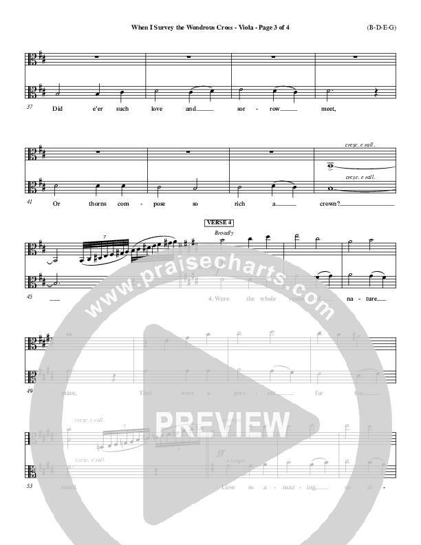 When I Survey The Wondrous Cross Viola ()