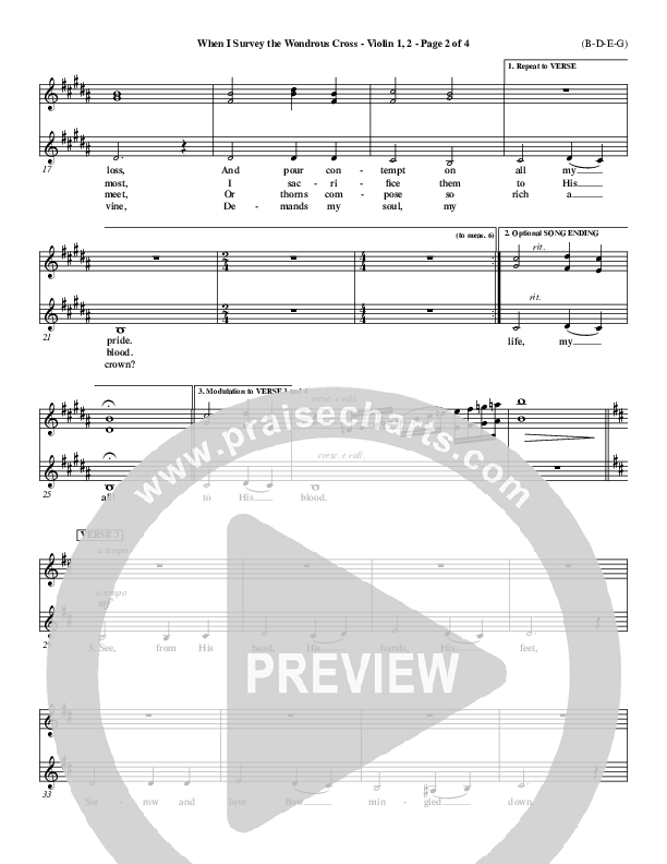 When I Survey The Wondrous Cross Violin 1/2 ()
