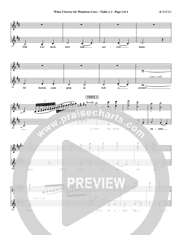 When I Survey The Wondrous Cross Violin 1/2 ()