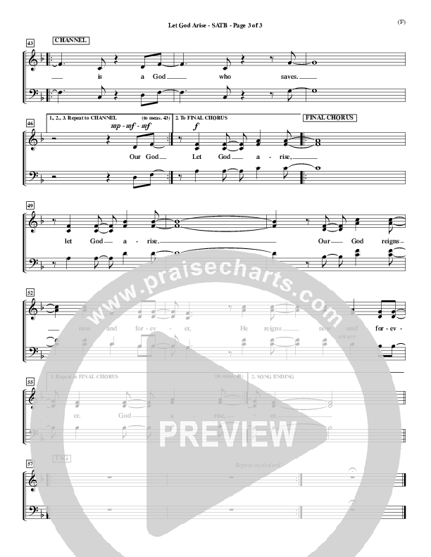 Let God Arise Vocal Sheet (SATB) (Chris Tomlin)