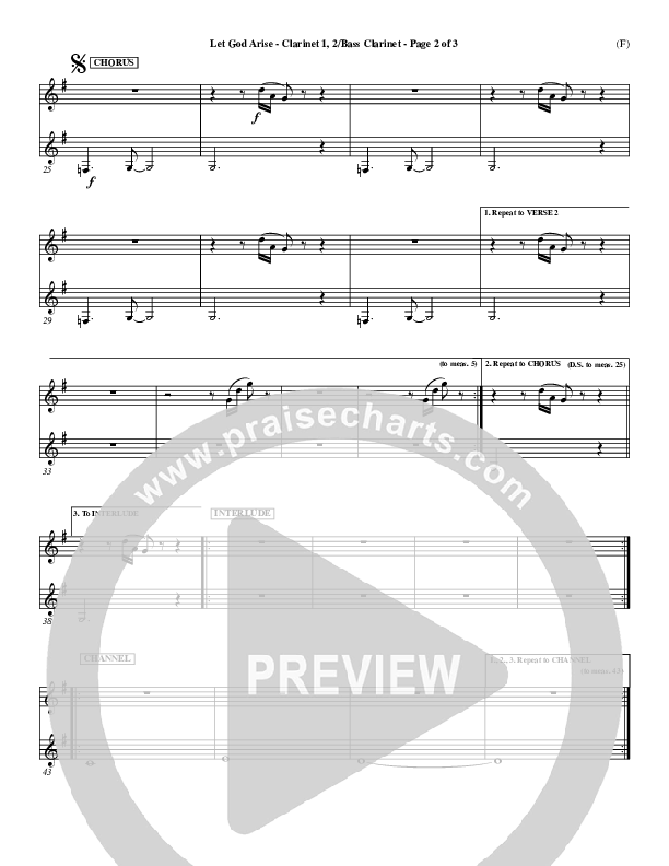 Let God Arise Clarinet 1/2, Bass Clarinet (Chris Tomlin)