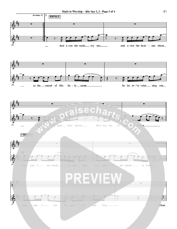 Made To Worship Alto Sax 1/2 (Chris Tomlin)