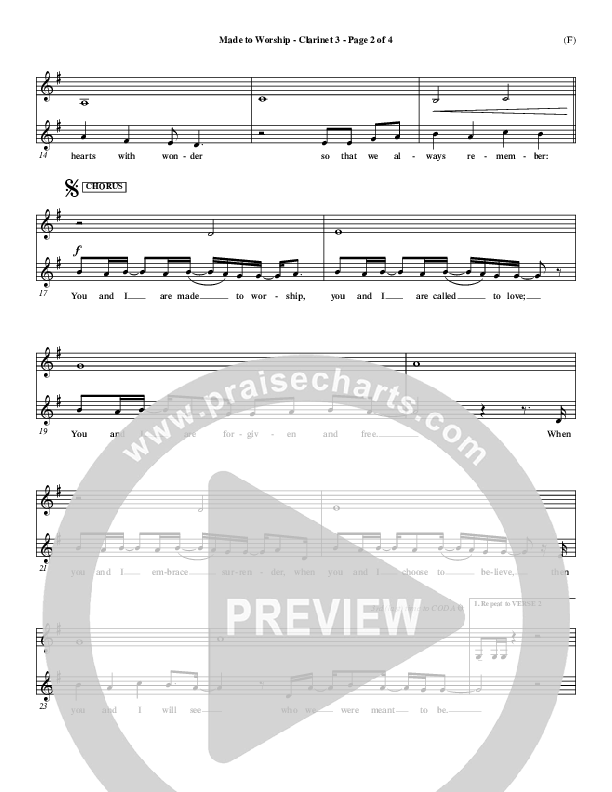 Made To Worship Clarinet 3 (Chris Tomlin)