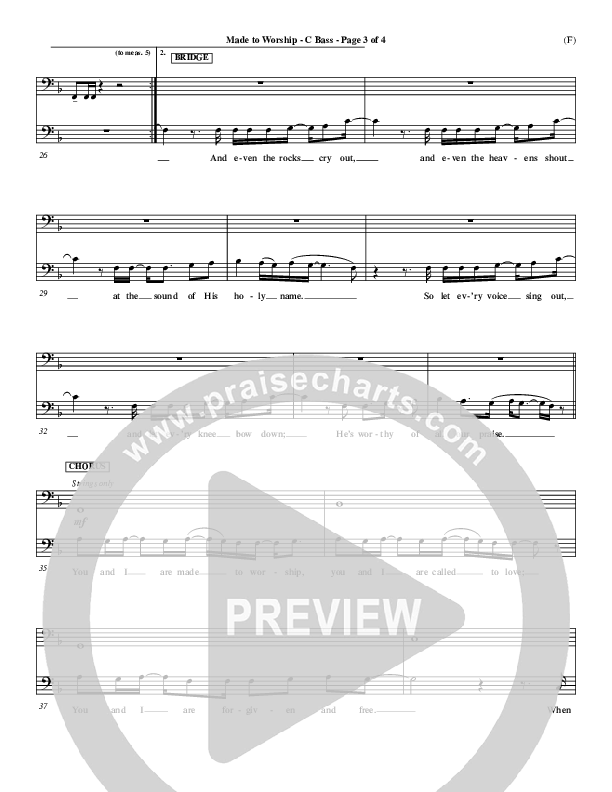 Made To Worship Contrabass (Chris Tomlin)