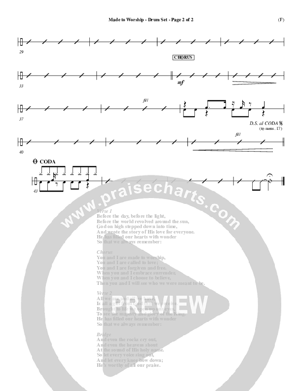 Made To Worship Drum Set (Chris Tomlin)