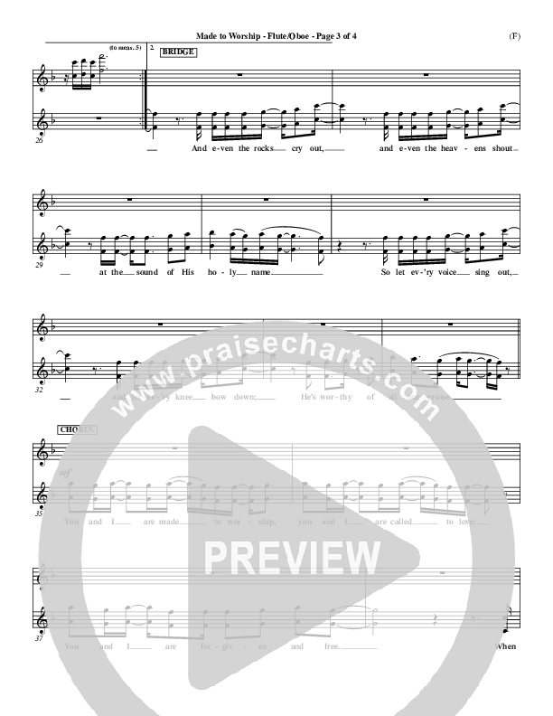 Made To Worship Flute/Oboe (Chris Tomlin)