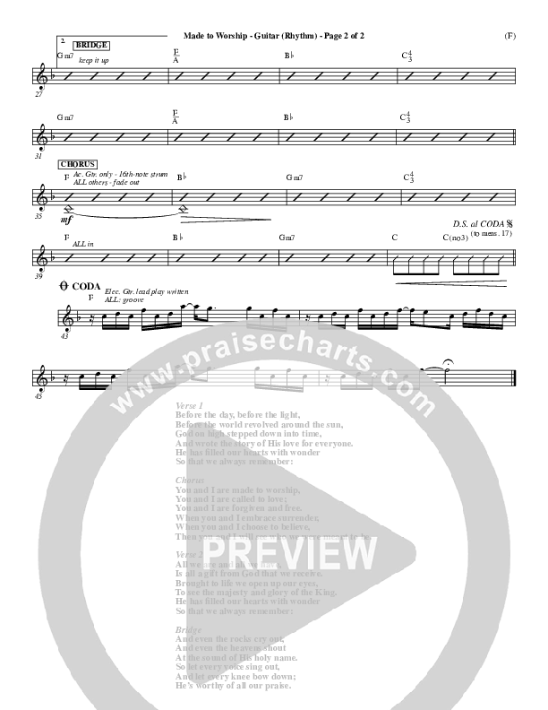 Made To Worship Guitar (Chris Tomlin)