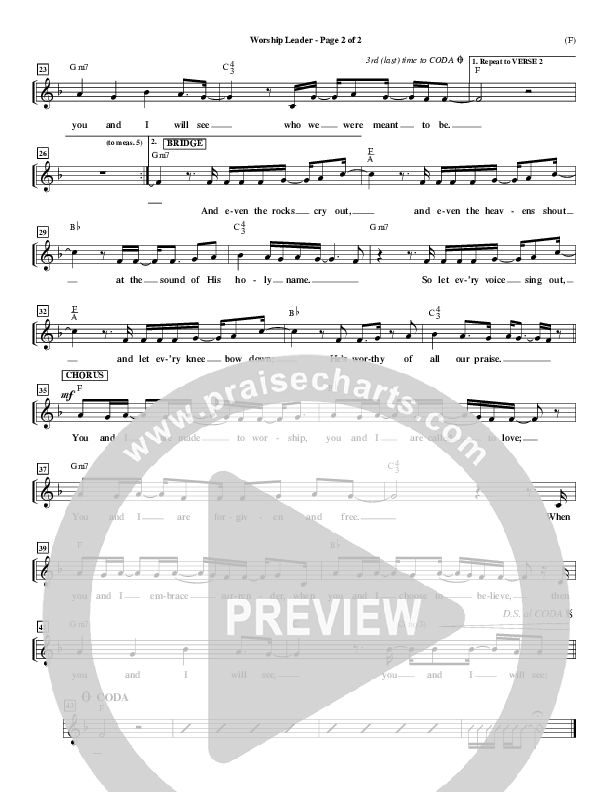 Made To Worship Lead Sheet (Chris Tomlin)