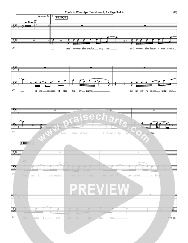 Made To Worship Trombone 1/2 (Chris Tomlin)