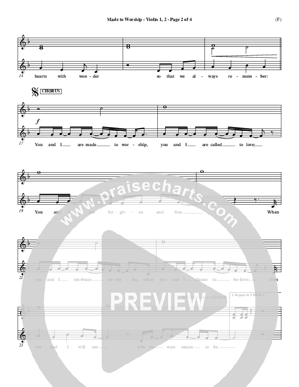 Made To Worship Violin 1/2 (Chris Tomlin)