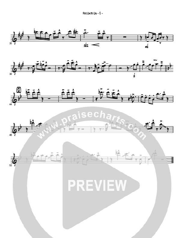For Unto Us (Instrumental) Tenor Sax 2 (Brad Henderson)