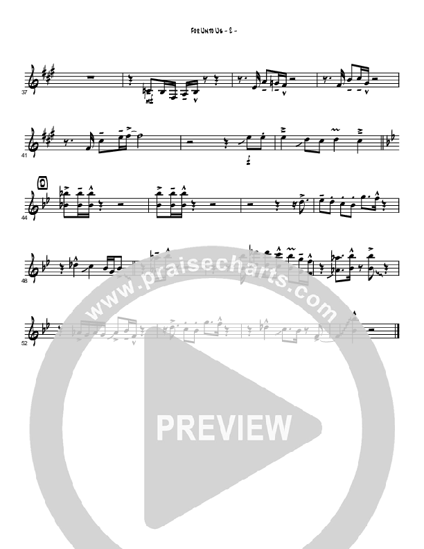 For Unto Us (Instrumental) Trumpet (Brad Henderson)