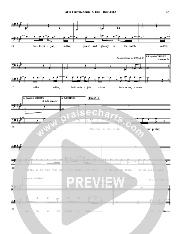 Alive Forever Amen Contrabass (Travis Cottrell)