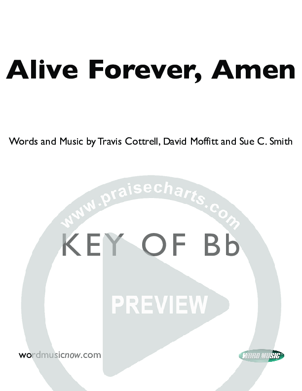 Alive Forever Amen Cover Sheet (Travis Cottrell)