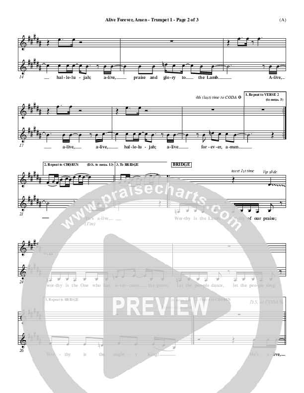 Alive Forever Amen Trumpet 1 (Travis Cottrell)