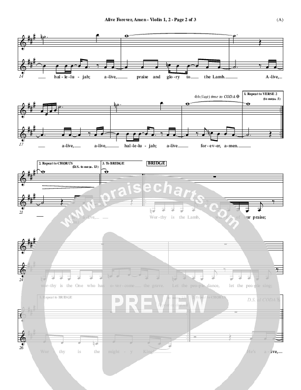 Alive Forever Amen Violin 1/2 (Travis Cottrell)