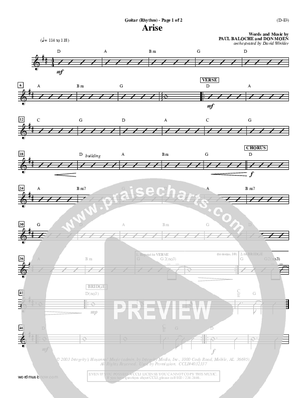 Arise Guitar (Paul Baloche)