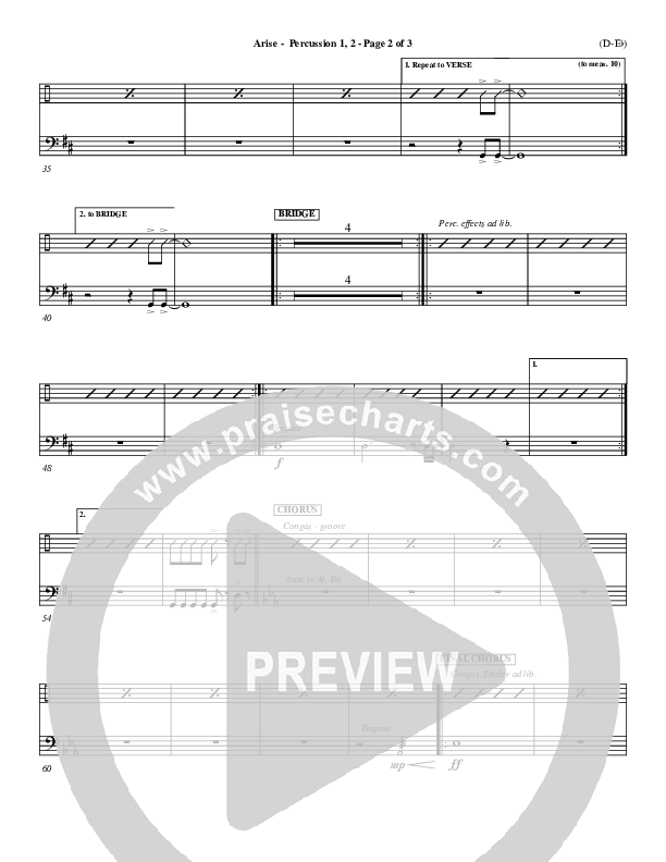 Arise Percussion 1/2 (Paul Baloche)