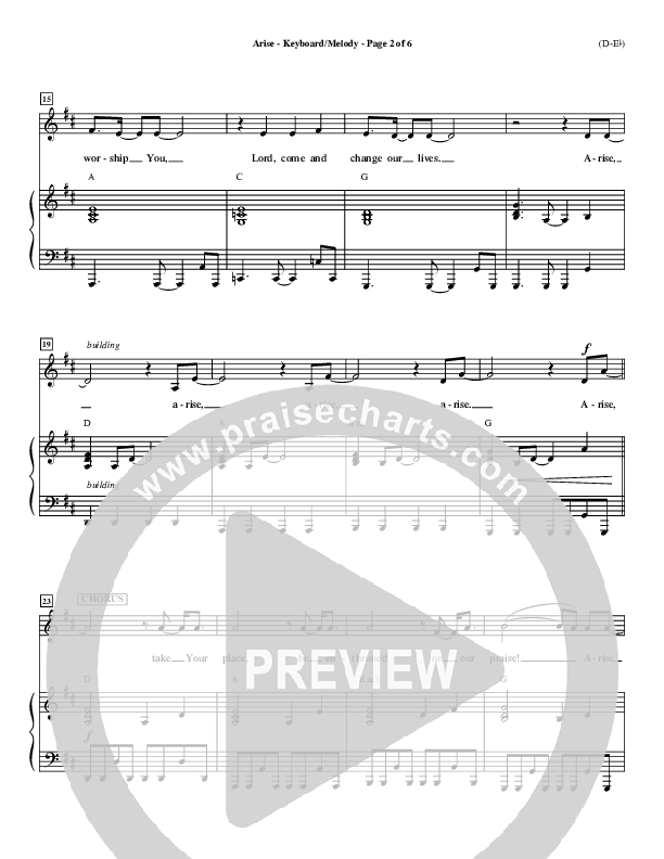 Arise Piano/Vocal (Paul Baloche)