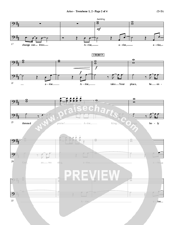 Arise Trombone 1/2 (Paul Baloche)