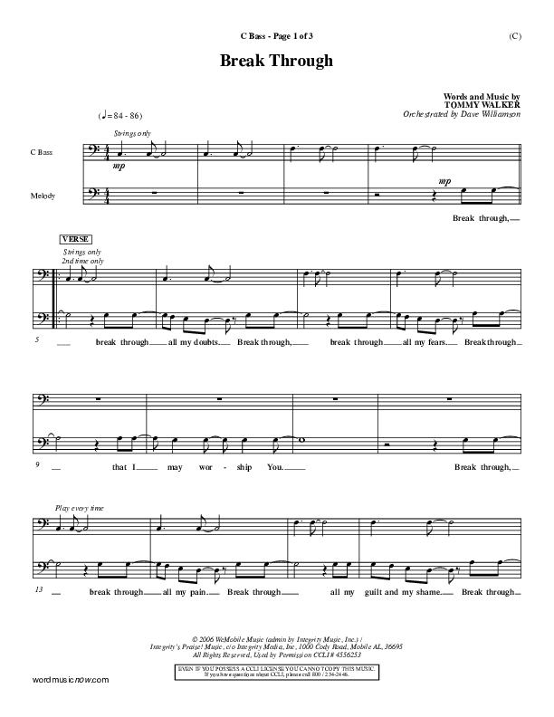 Break Through Contrabass (Tommy Walker)