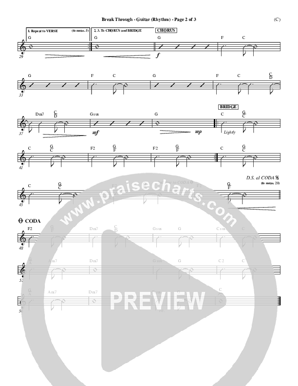 Break Through Guitar (Tommy Walker)