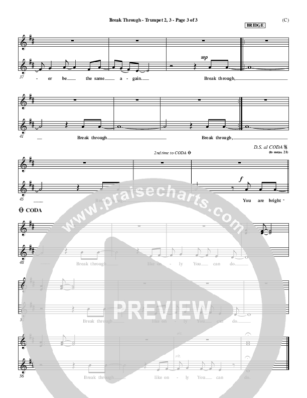 Break Through Trumpet 2/3 (Tommy Walker)