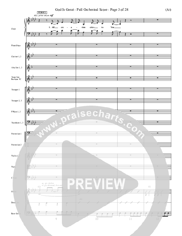 God Is Great Conductor's Score (Marty Sampson)