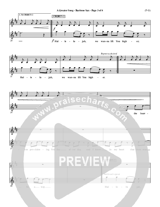 A Greater Song Bari Sax (Paul Baloche)