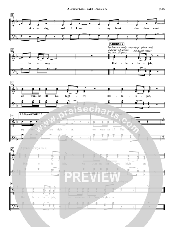 A Greater Song Choir Sheet (SATB) (Paul Baloche)