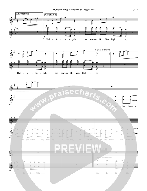 A Greater Song Soprano Sax (Paul Baloche)