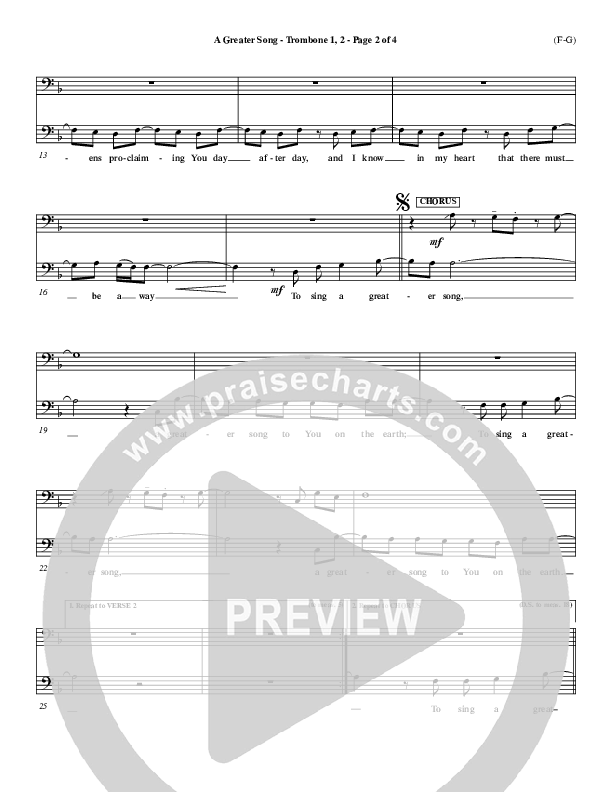 A Greater Song Trombone 1/2 (Paul Baloche)