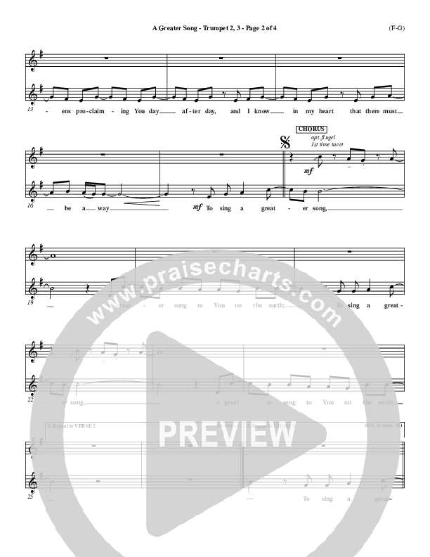 A Greater Song Trumpet 2/3 (Paul Baloche)