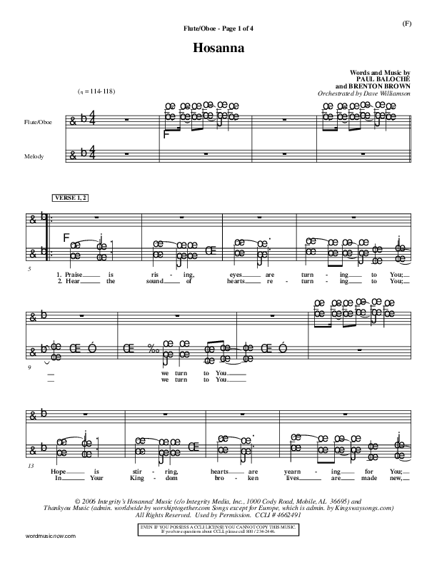 Break Through Flute/Oboe (Tommy Walker)