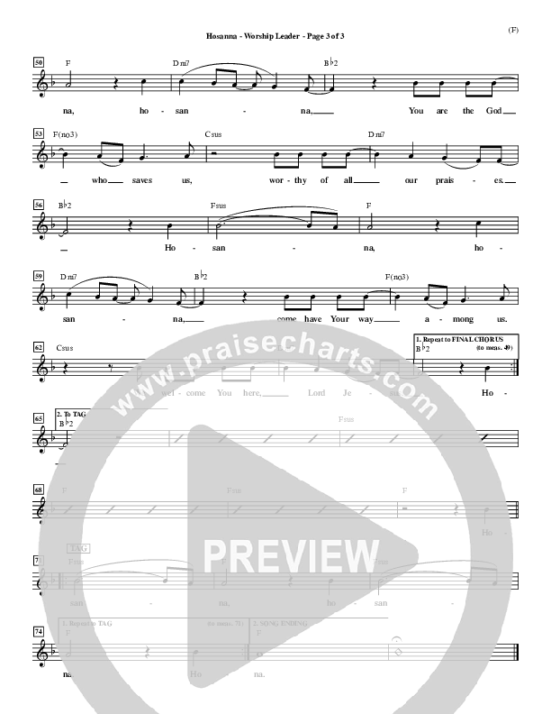 Break Through Lead Sheet (Tommy Walker)