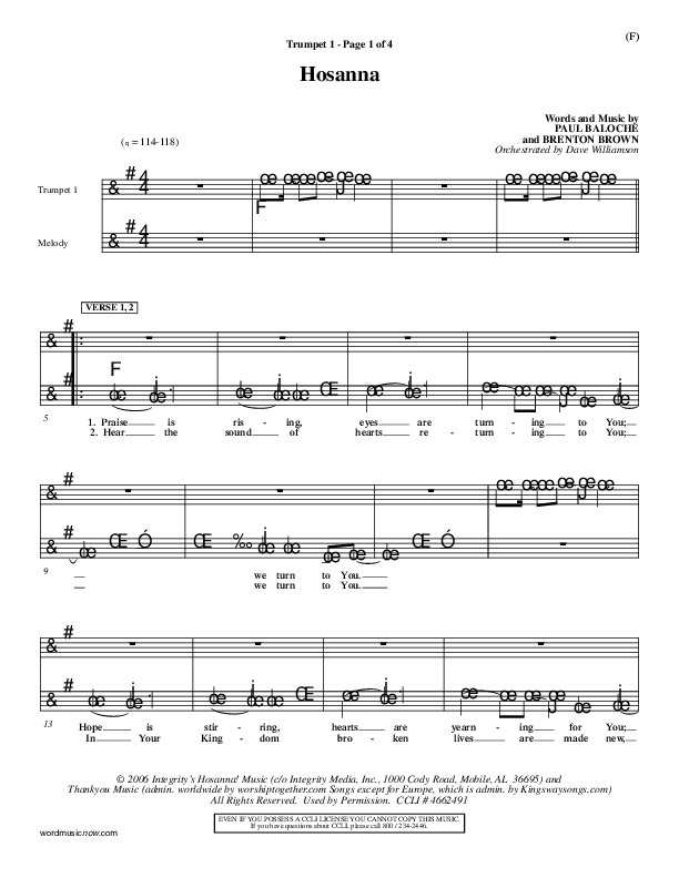 Break Through Trumpet 1 (Tommy Walker)