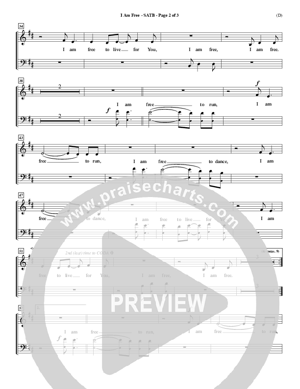 I Am Free Choir Vocals (SATB) (Jon Egan)