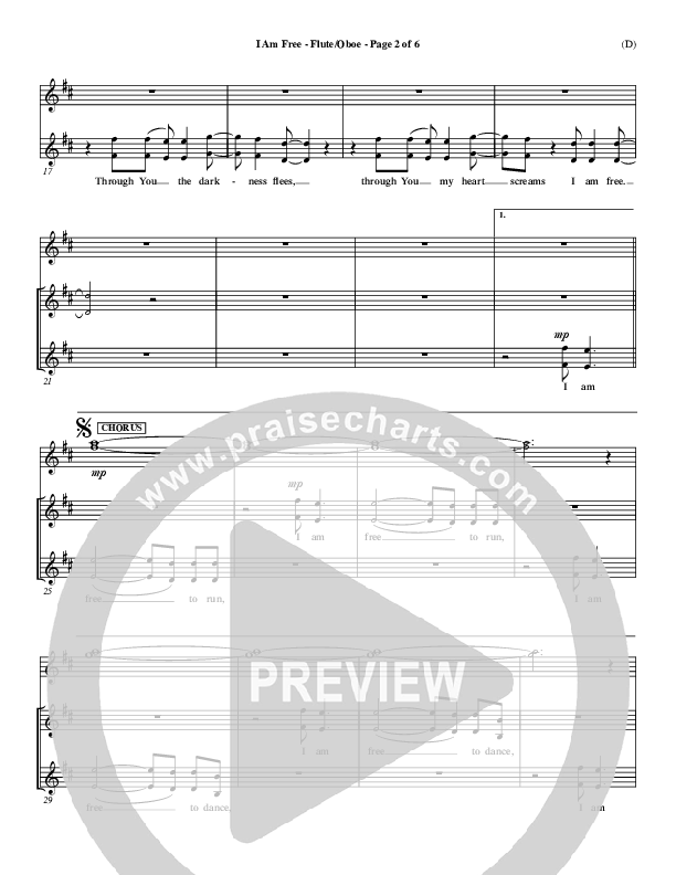 I Am Free Flute/Oboe (Jon Egan)