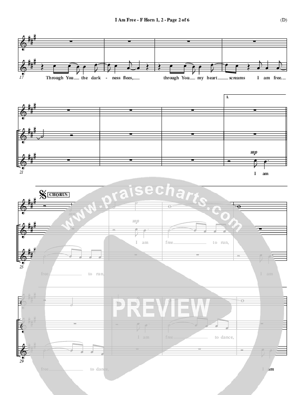 I Am Free French Horn 1/2 (Jon Egan)