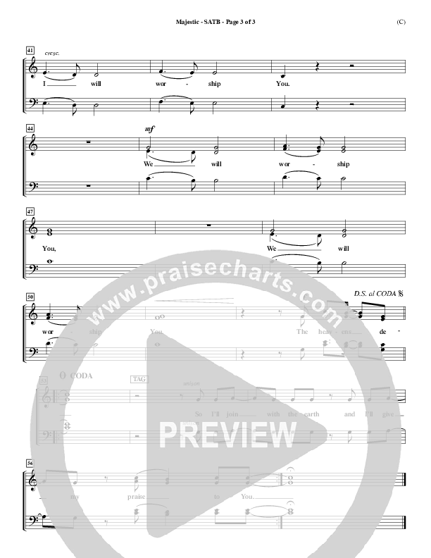 Majestic Choir Vocals (SATB) (Lincoln Brewster)