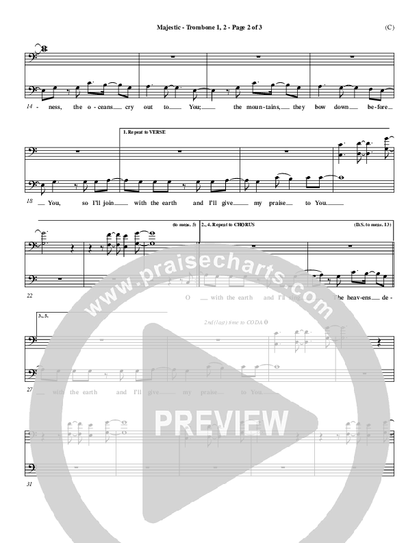 Majestic Trombone 1/2 (Lincoln Brewster)