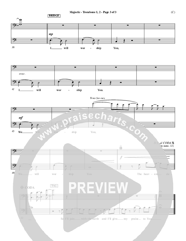 Majestic Trombone 1/2 (Lincoln Brewster)